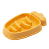 Radish Slow Feeder Dog Bowl, Anti-Slip, Mango Yellow