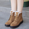 Ladies Cotton Shoes Plus Velvet Snow Boots, Size:40(Khaki)