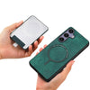 For Samsung Galaxy S25 Ultra 5G Retro Splitable Magnetic Card Bag Leather Phone Case(Green)