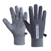 1 Pair Velvet and Thick Cycling Windproof and Cold Warm Gloves, Style: Male Version (Grey)