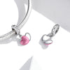 S925 Sterling Silver Double Love Pendant DIY Bracelet Necklace Accessories