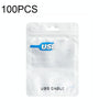100 PCS  USB Cable Packaging Bag Data Cable Bag Ziplock Bag 7.5 x 12cm
