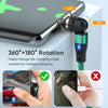 ENKAY PD60W Type-C to Type-C / 8 Pin Magnetic 540 Degrees Rotating Fast Charging Cable, Length:2m(Black)