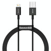 Baseus Superior Series CALYS-C01 2.4A USB to 8 Pin Interface Fast Charging Data Cable, Cable Length:2m(Black)