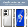 For Asus ZenFone 9 Colorful Series Acrylic + TPU Phone Case(Transparent Grey)