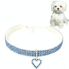 Blue Rhinestone Pet Collar, Small - Cats & Dogs