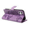 For Samsung Galaxy A06 4G / 5G 3D Butterfly Embossed Pattern Flip Leather Phone Case(Purple)