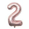 2 PCS 40 Inch Aluminium Foil Number Balloons Birthday Wedding Engagement Party Decor Kids Ball Supplies(2-Champaign gold)