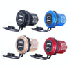 Metal Double USB Car Charger 5V 4.8A Aluminum Alloy Car Charger(Golden Shell Green Light With Terminal)