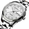 JIN SHI DUN 8813 Fashion Waterproof Luminous Automatic Mechanical Watch, Style:Men(Silver White)