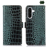 For Samsung Galaxy A26 5G Crocodile Top Layer Cowhide Leather Phone Case(Green)