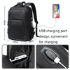 BANGE BG-1921 College Student Schoolbag Waterproof Business Computer Backpack with External USB Charging Port(Black)