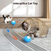 Self-Rolling Luminous Cat Toy Ball 5cm, Yellow, USB Rechargeable