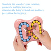 4 PCS  Rotating Magic Beans Decompression Educational Toys Children Fingertip Magic Cube Toys(Square Cyan Blue)