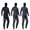 DIVE & SAIL 7mm Split Thick And Keep Warm Long Sleeves Hooded Diving Suit, Size: L(Black)