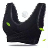 Front Cross Side Buckle Wireless Lace Bra Breathable Sport For Women, Size:M(Black)