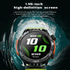 LOKMAT ZEUS6 PRO 1.46-Inch IP68 Waterproof SOS Flashlight Bluetooth Smart Watch(Yellow Green)