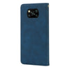 For Xiaomi Poco X3 NFC Frosted Business Magnetic Horizontal Flip PU Leather Case with Holder & Card Slot & Lanyard(Blue)