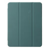 Clear Acrylic Leather Tablet Case For iPad Air 13 2024 / Pro 12.9 2022/ 2021 / 2020 / 2018(Dark Green)