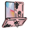 For Samsung Galaxy A36 5G Shockproof TPU + PC Phone Case with Holder(Rose Gold)