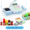Mini Analog Supermarket Checkout Cash Register Set Child Role Playing Toy 46 PCS / Set  Blue