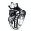 Skull Ring Punk Style Fashion Jewelry, Ring Size:7(White)