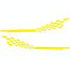 2 PCS/Set D-944 Striped Plaid Pattern Car Modified Decorative Sticker(Yellow)