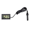 FY-12 Digital Thermometer Hygrometer with Probe for Aquariums, Black