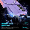 For Samsung Galaxy S25 5G Sliding Camshield MagSafe Holder TPU Hybrid PC Phone Case(Pink Purple)