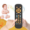 Baby Simulation TV Remote Control Music Toy with Light and Sound 3 Language Mode, Color: White With Bear Silicon Cover