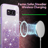 For Samsung Galaxy S8+ Gradient Glitter Flower All-inclusive Phone Case(Purple)