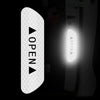 OPEN Reflective Tape Warning Mark Bicycle Accessories Car Door Stickers(White)