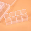 56 Slots Transparent Plastic Storage Box Jewelry Nail Art Rhinestone Bead Box, Color: Transparent