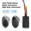 For Ninebot Max G30 Electric Scooter 36-55V Anti-Theft Alarm Detector + 2 Remote Controller