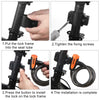 Bicycle Portable Anti-theft Lock Steel Cable Lock with Lock Frame, Style:A Style 120cm Black