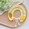 Knitted Pet Collar, Corn/Radish/Flower (L), Cat/Dog Scarf