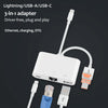 NK-107TL Pro USB-C / Type-C, 8 Pin, USB to 8 Pin, USB, RJ45 Multi-function Adapter(White)