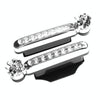 2 PCS 8 White LED Bulbs Wind Powered Decorative Car Lights