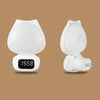 Cat Rotatable Remote Control Night Light with Time Display, CN Plug(3-Colors Light)