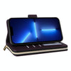 For iPhone 13 Pro Max Nine-card Slots Zipper Wallet Bag Leather Phone Case(Dark Purple)