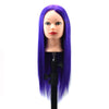 Practice Disc Hair Braided Mannequin Head Wig Styling Trimming Head Model(Purple)