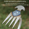 Four-Tooth Dual Purpose Weed Remover Tool Gardening Weed Rake Uprooting Weeding Tool, Length: 29cm Iron Handle