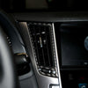 2 PCS Car Carbon Fiber Central Air Outlet Frame Decorative Sticker for Infiniti Q50 / Q60 2014-2020