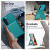 For Samsung Galaxy S25+ 5G Vertical Flip Card Bag Holder Leather Phone Case(Cyan Green)
