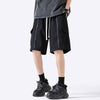 Men Summer Work Loose Fitting Sports Shorts, Size:M(K23217-Black)