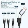 ADC-008 100W USB/Type-C to Type-C + 8 Pin + Micro USB Two to Three Fully Compatible Fast Charge Data Cable, Length:2m