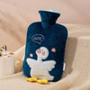 ZS103 Cartoon Plush Water-filled Explosion-proof Hot Water Bags, Spec: Deep Blue Duck(500ml)
