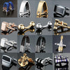 Men Brass Plated Shirt Cufflinks, Color: Silver Laser Hammer