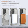 For Samsung Galaxy A35 Armor MagSafe Holder PC Hybrid TPU Phone Case(Grey)