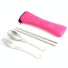 Three-Piece Outdoor Cutlery(Rose Red)